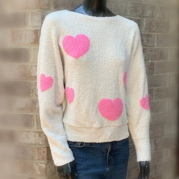 Jessica Simpson Fuzzy Dolman Sleeve Sweater Sz S - Picture 3 of 14